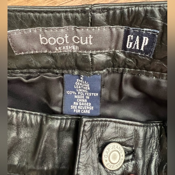 Leather -straight leg jean. Great condition - Picture 11 of 11